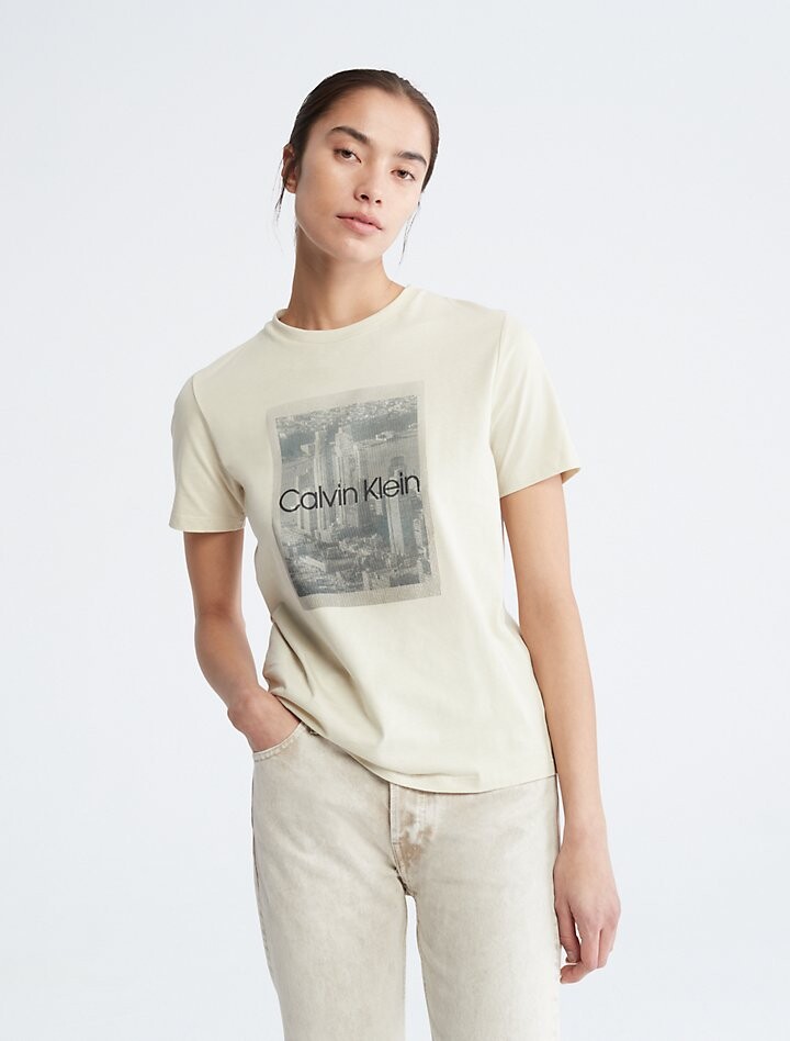 

Футболка с круглым вырезом с рисунком City Calvin Klein