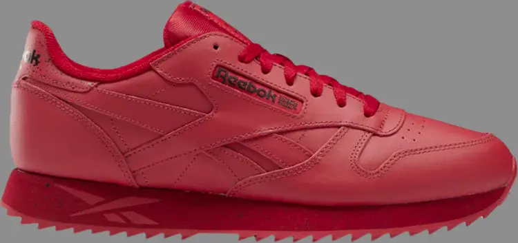 

Кроссовки classic leather ripple 'flash red' Reebok, красный