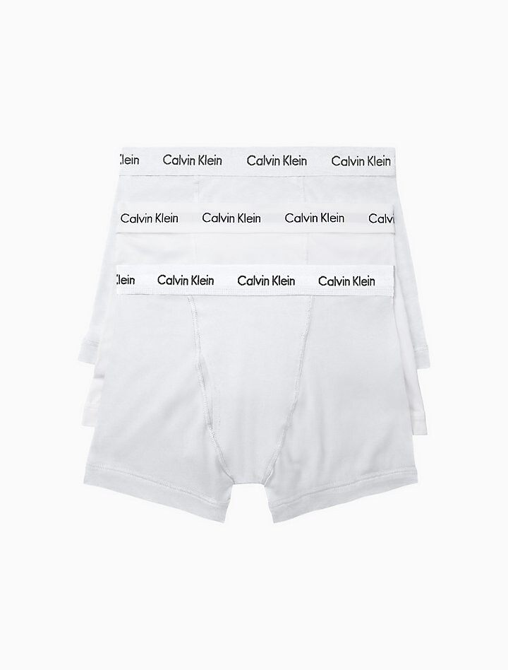 

Хлопковые эластичные шорты из 3 предметов Calvin Klein, белый