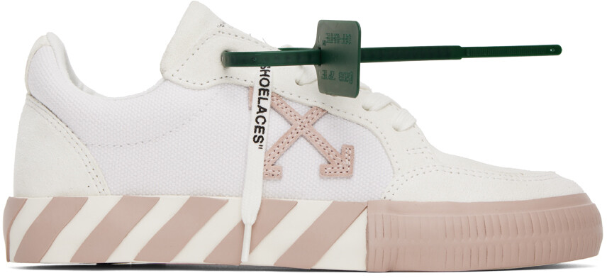 

Бело-розовые низкие кроссовки на вулканизированной основе Off-White