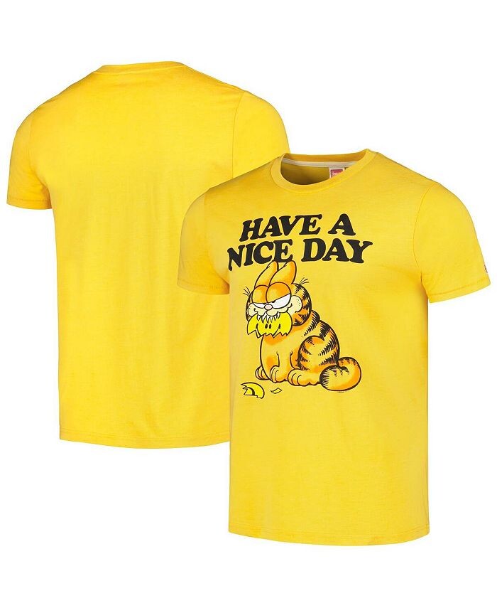 

Мужская и женская футболка Gold Garfield Tri-Blend Homage, золото