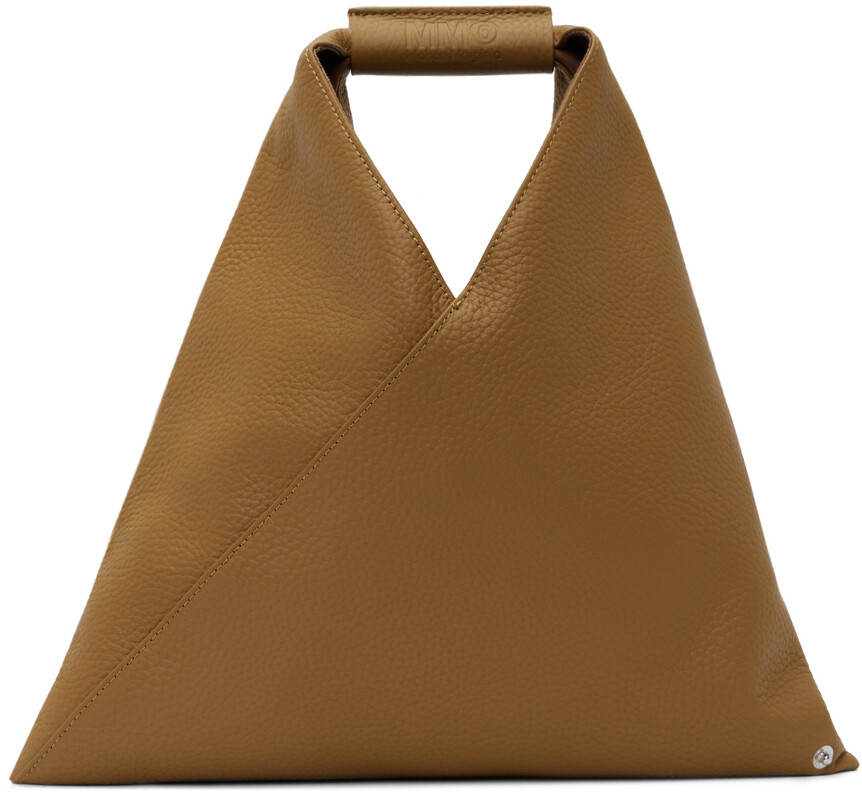 

Светло-коричневая мини-тоут с треугольными чашечками MM6 Maison Margiela