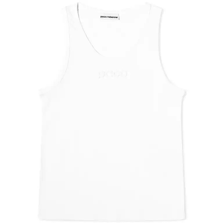 

Футболка с логотипом paco rabanne, белый