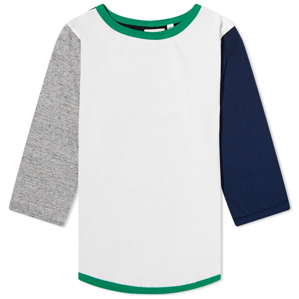 

Футболка Beams Boy Boatneck 3/4 Sleeve Tee, Синий