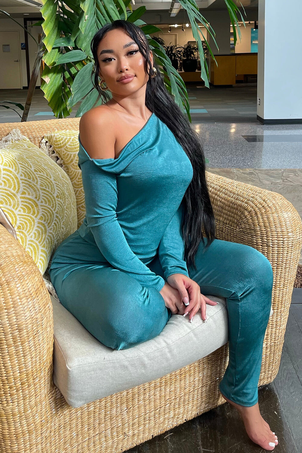 

Брюки Fashion Nova ST7545, бирюзовый