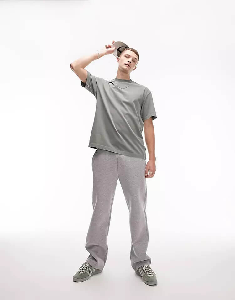 

Футболка Topman Oversized Fit, серо-зеленый