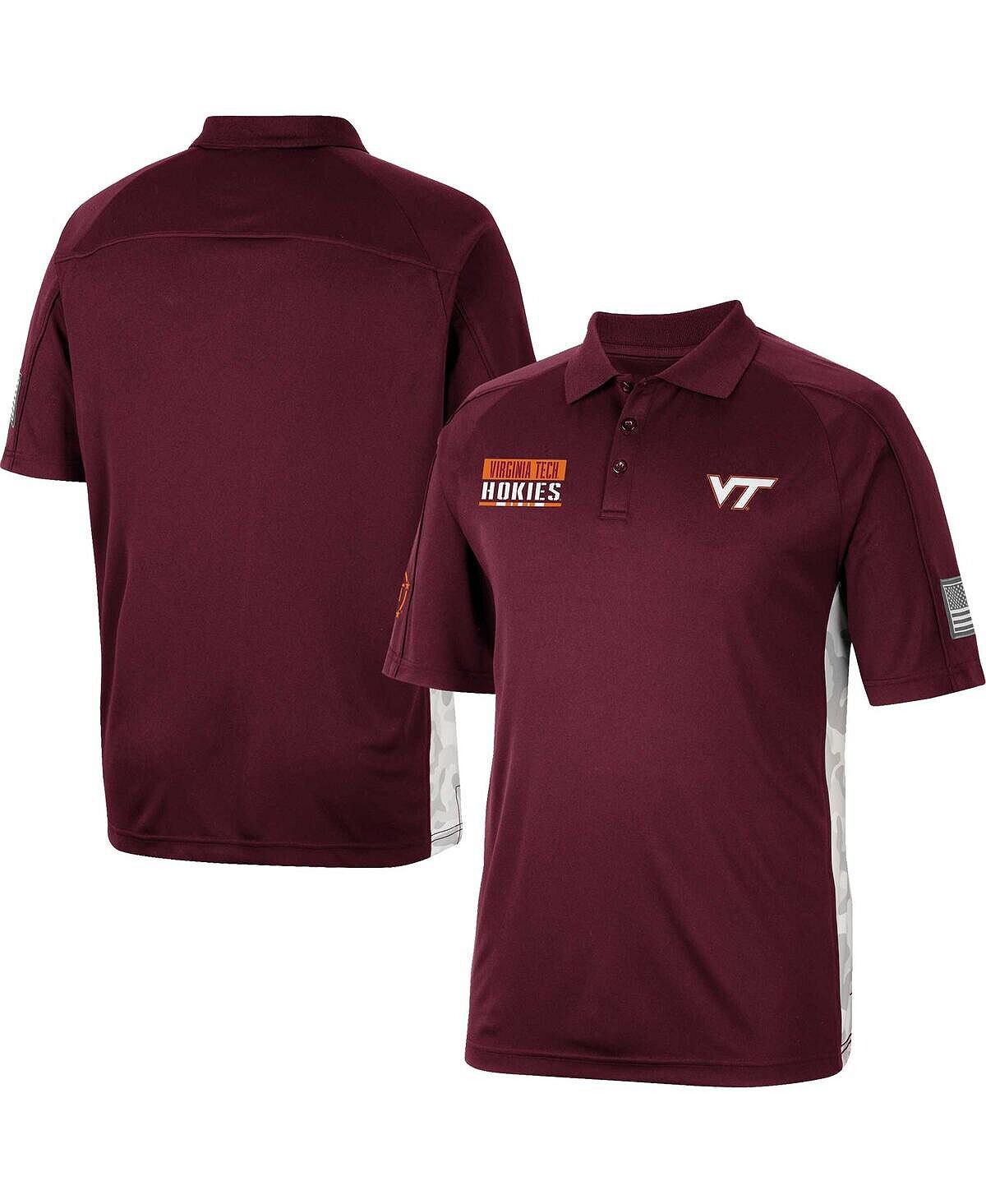 

Рубашка поло мужская maroon virginia tech hokies oht в стиле милитари appreciation snow camo рубашка поло Colosseum