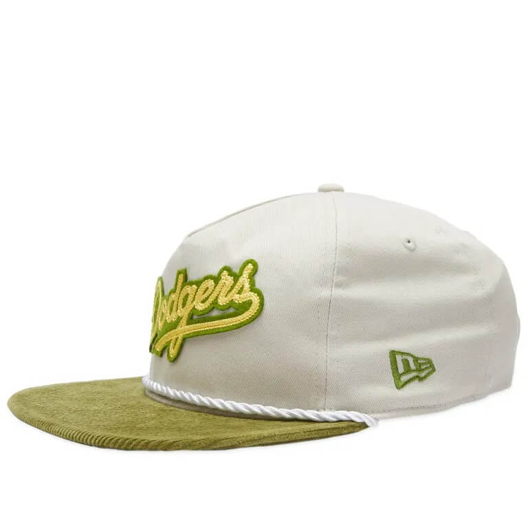 Бейсболка New Era La Dodgers Cord Golfer Adjustable, молочный/зеленый новинка 2023 солнцезащитная спортивная кепка для гольфа бейсболка для гольфа