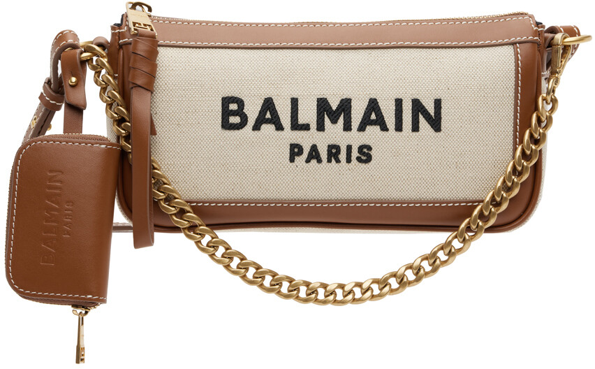 

Бежевая сумка через плечо B-Army Balmain