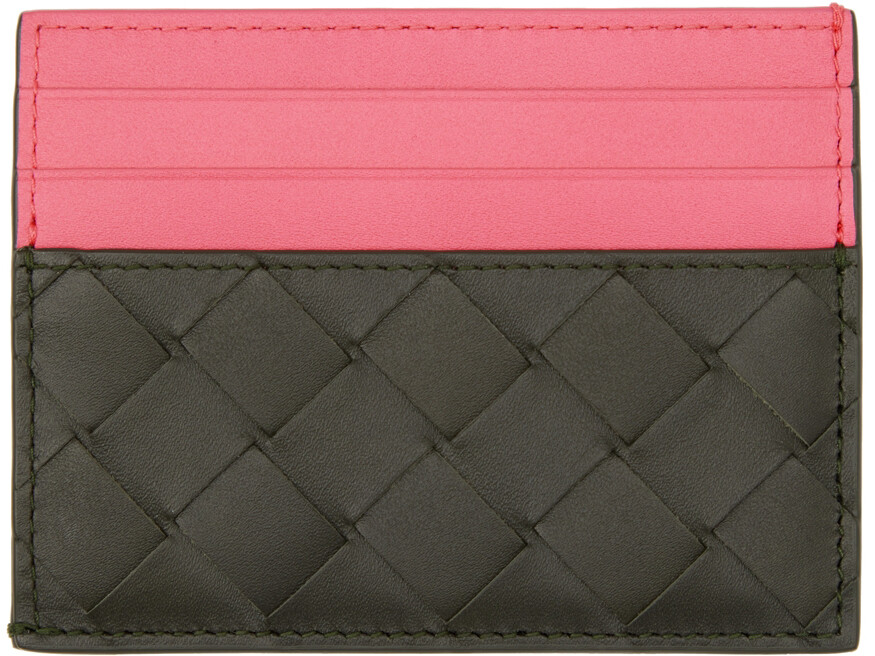 

Черно-розовая визитница Intrecciato Bottega Veneta