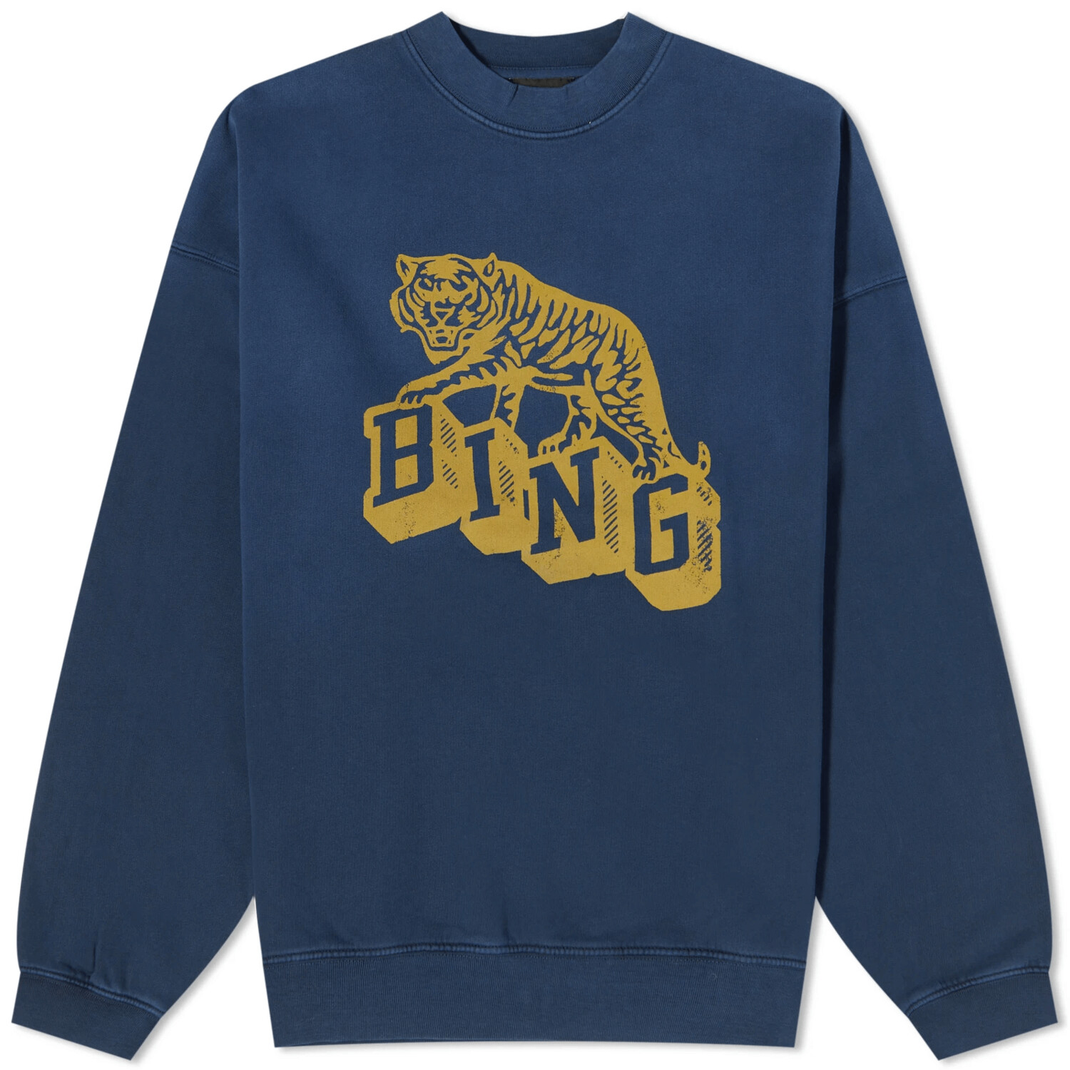 

Свитшот Anine Bing Harvey Crew Neck With Retro Tiger, синий/желтый