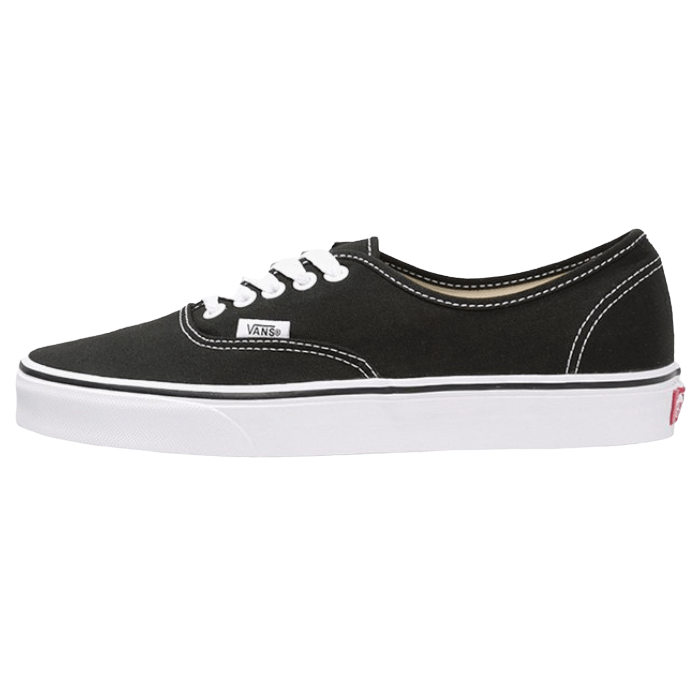 Кеды Vans Ua authentic на белой подошве, черный - фото