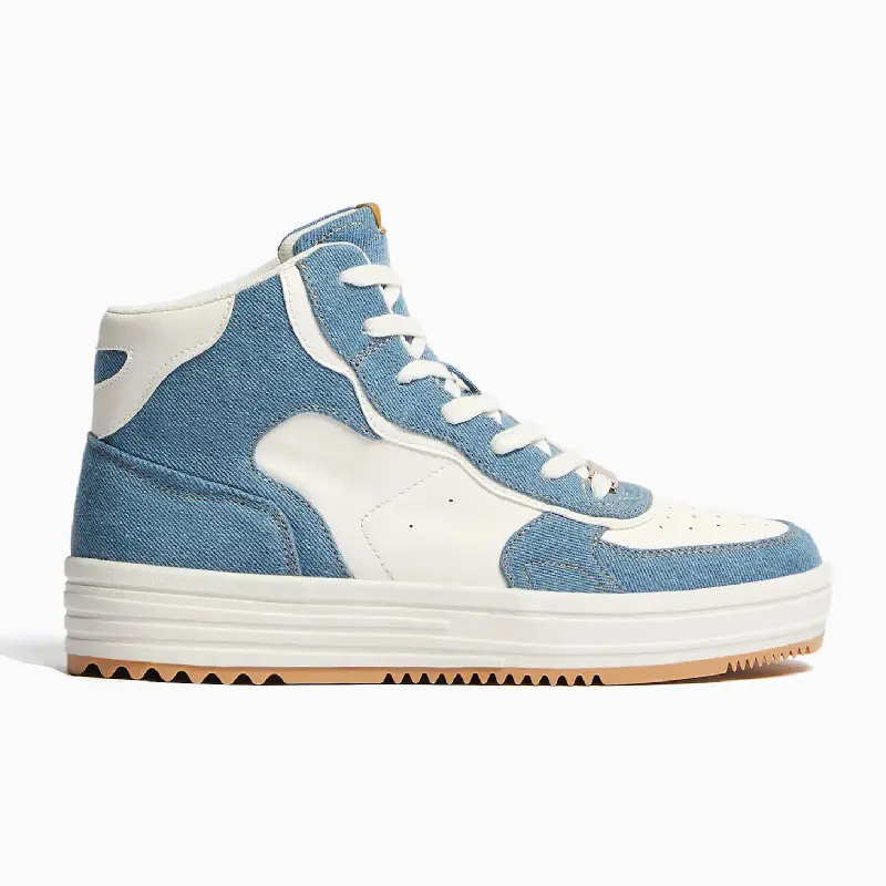 

Кроссовки Bershka Contrast High-Top, синий