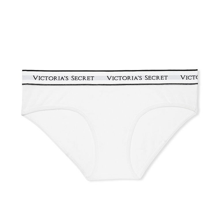 

Трусы Victoria's Secret Logo Cotton Hiphugger, белый