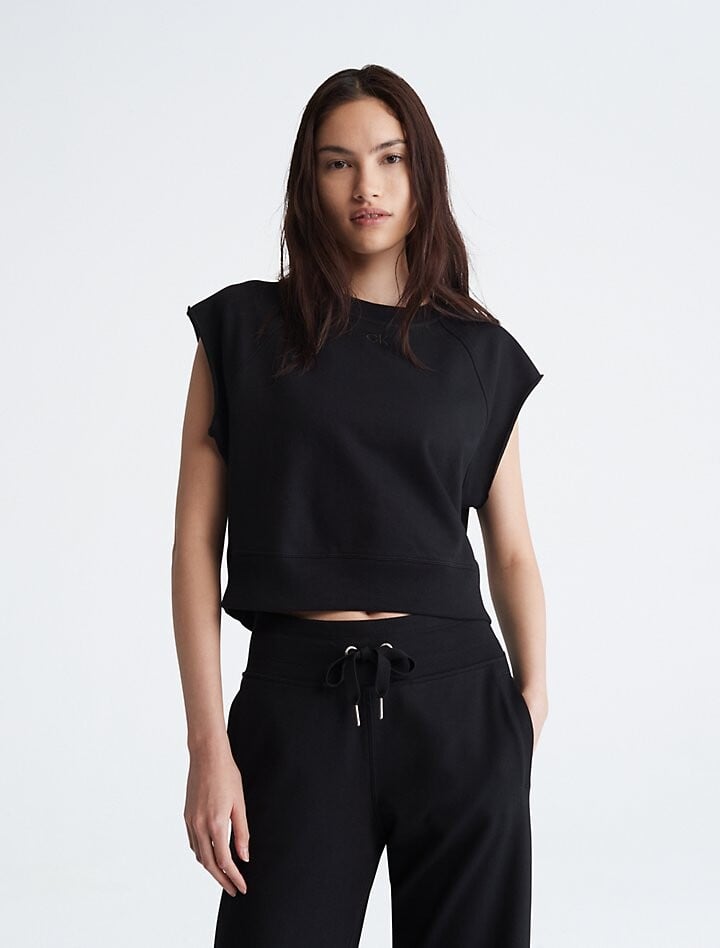 

Спортивная толстовка Active Fleece без рукавов с круглым вырезом Calvin Klein, черный
