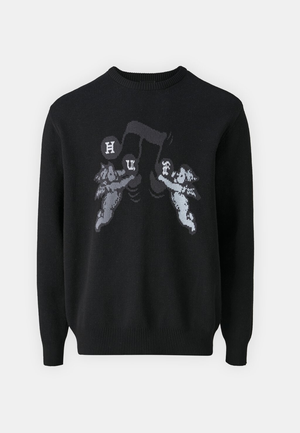 

Джемпер SONG INTARSIA UNISEX HUF, черный