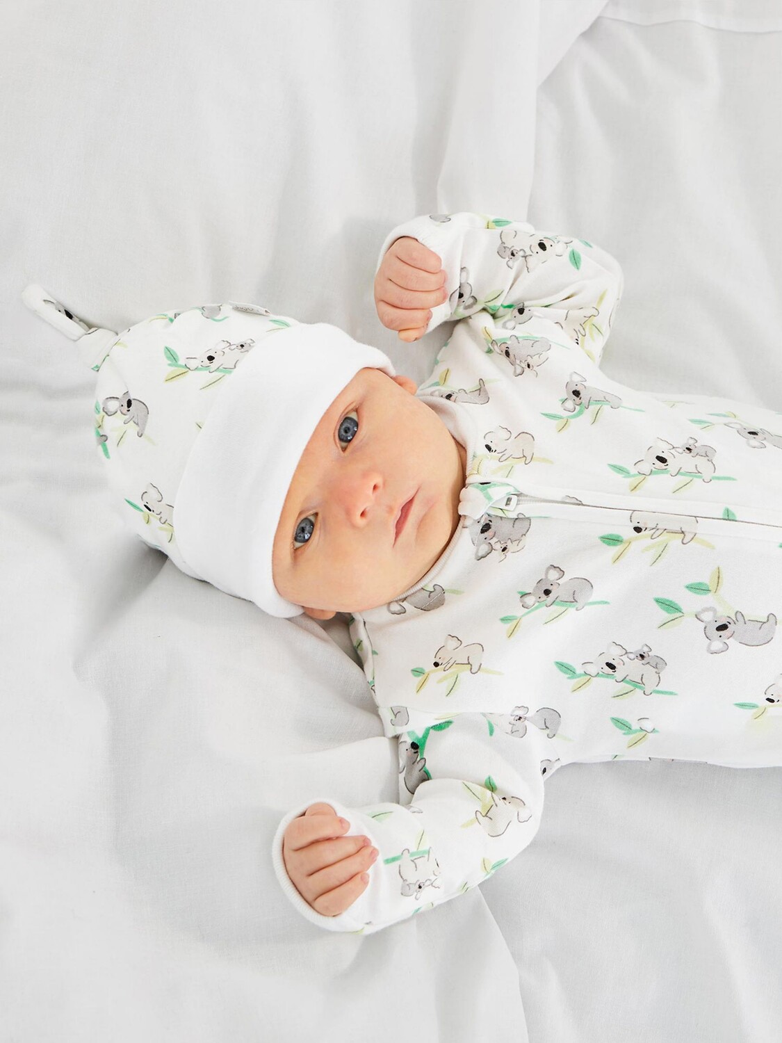 

Комбинезон на молнии с принтом Koala JoJo Maman Bébé, белый