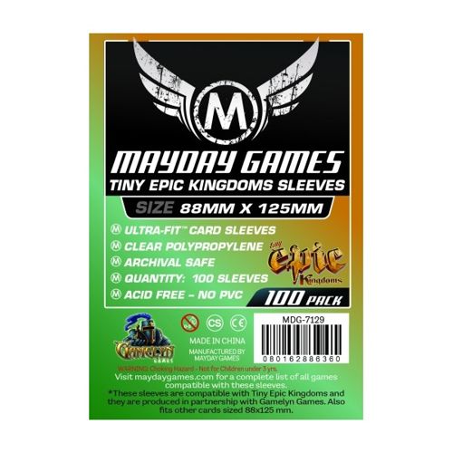 Чехол для карточек Mayday 100 Clear Standard Card Sleeves 88 X 125Mm Mayday Games