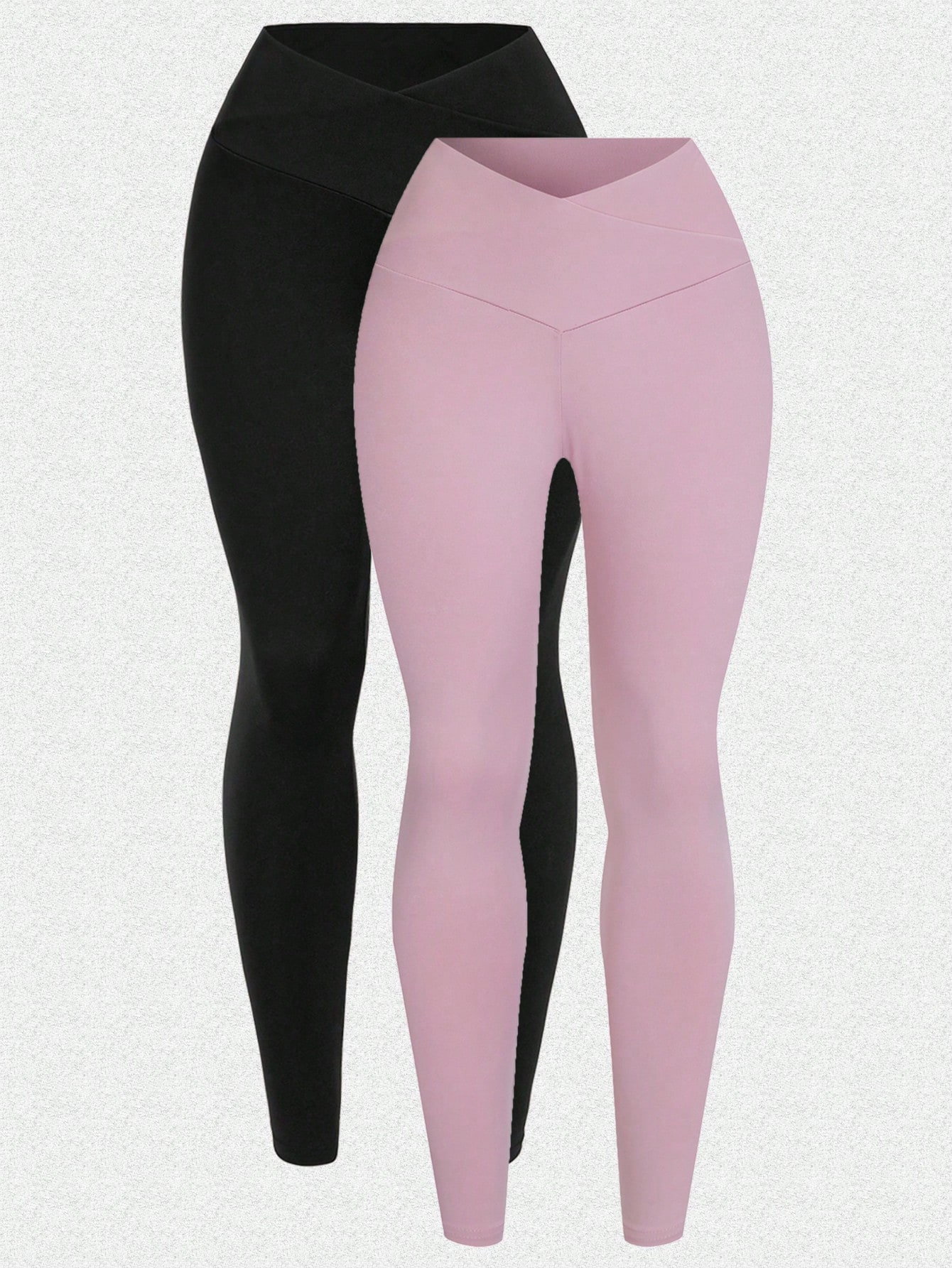 Базовые женские спортивные леггинсы для йоги с карманами, 2 шт./компл., многоцветный
