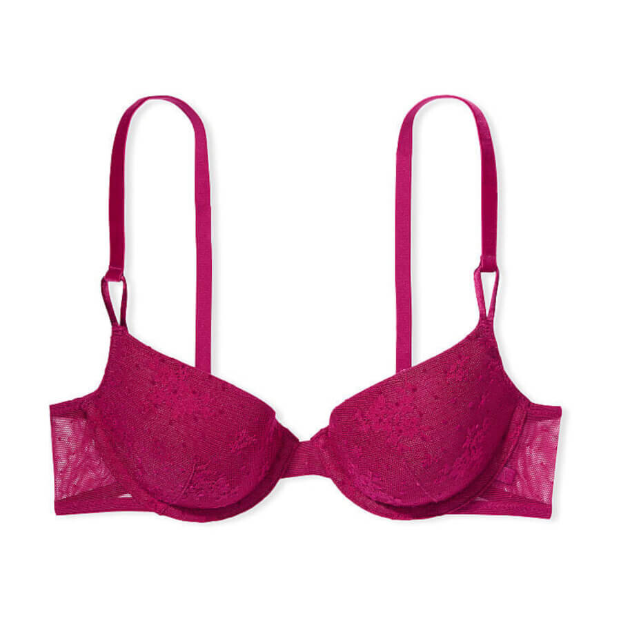 

Бюстгальтер на косточках Victoria's Secret Sexy Tee Lightly Lined Demi, ягодный