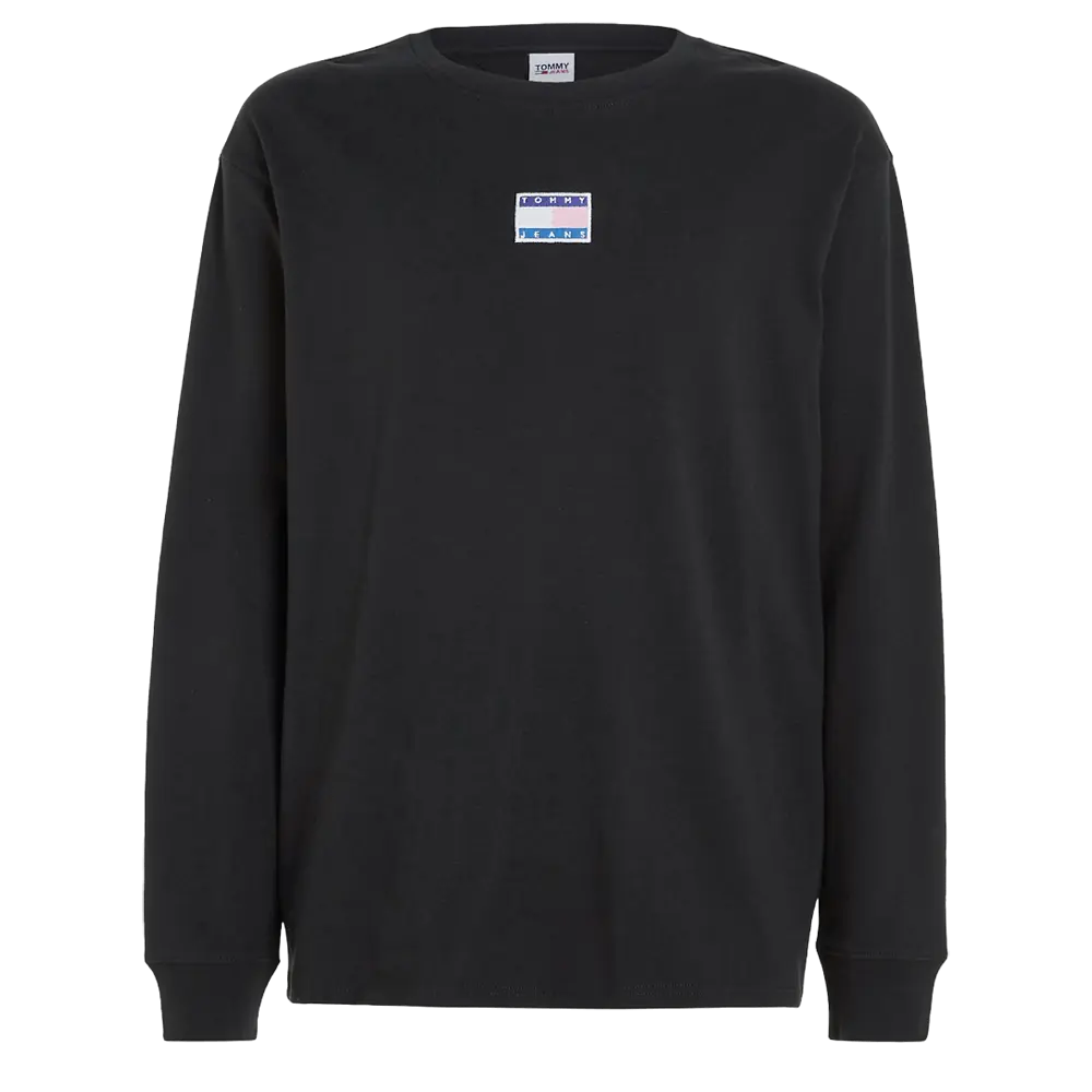 

Лонгслив Tommy Jeans Collegiate, черный