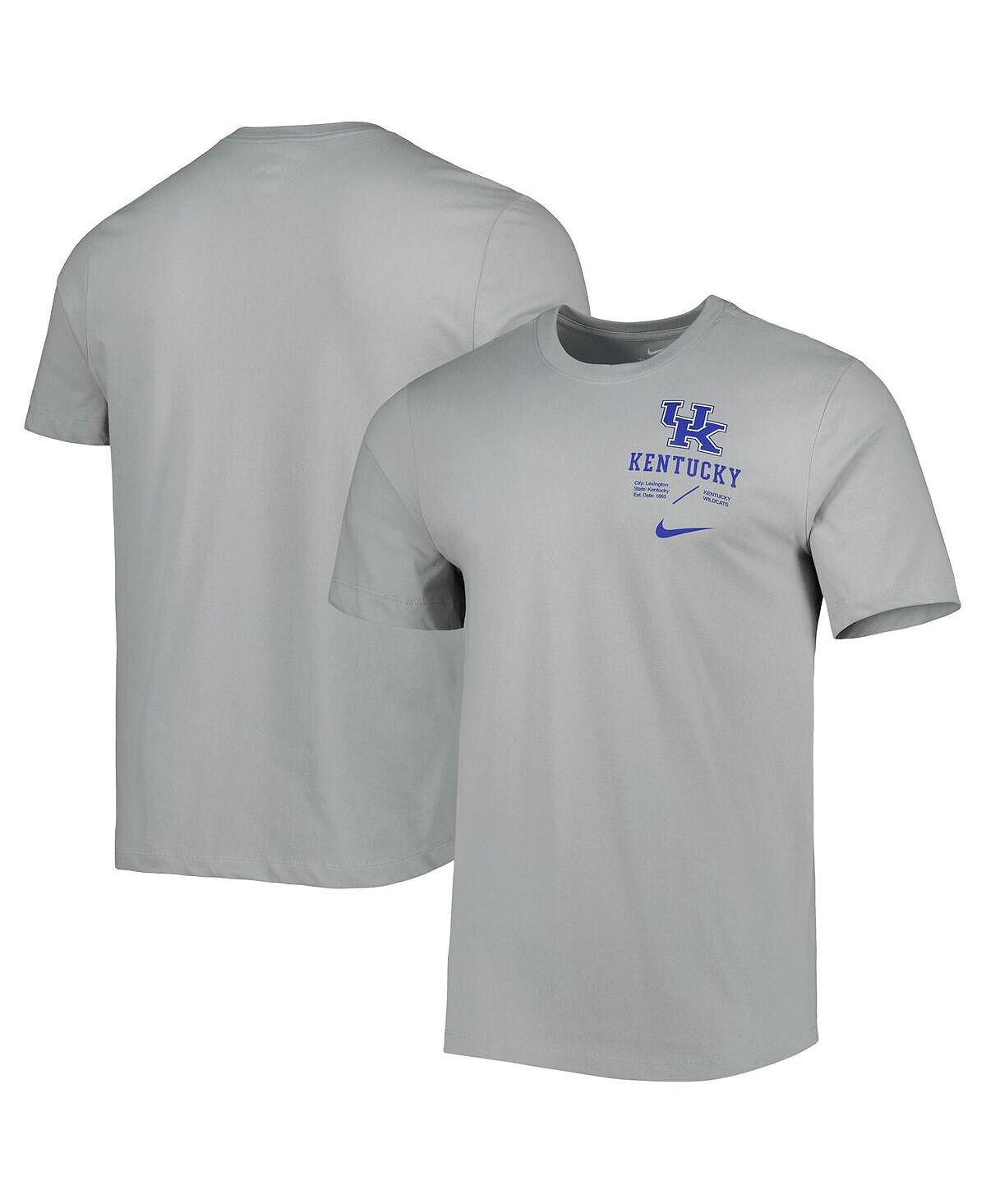 

Мужская серая футболка kentucky wildcats team practice performance Nike, серый
