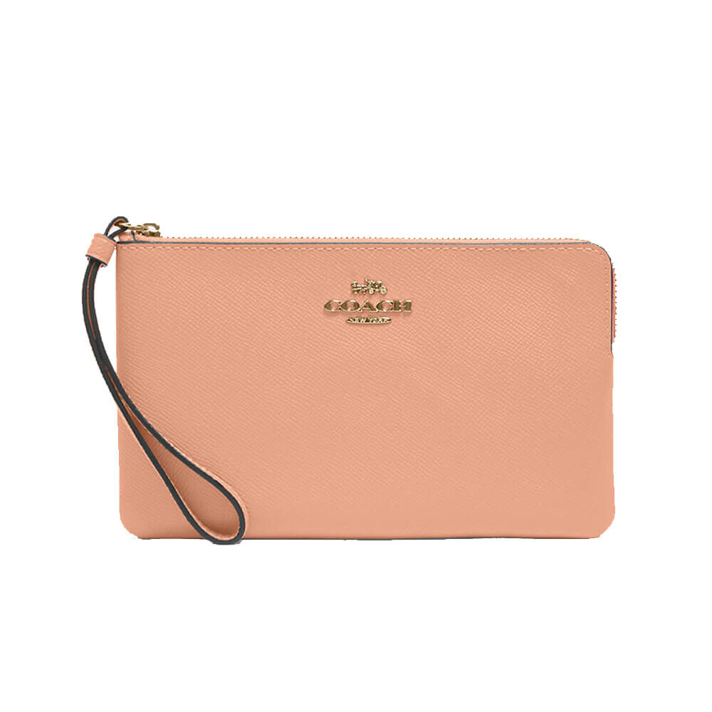 

Кошелёк Coach Large Corner Zip, бежево-розовый