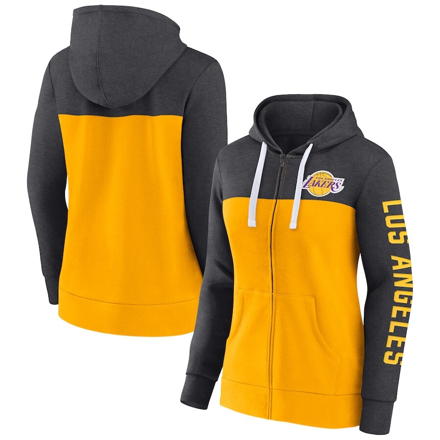 

Толстовка на молнии Fanatics Branded Los Angeles Lakers, угольный