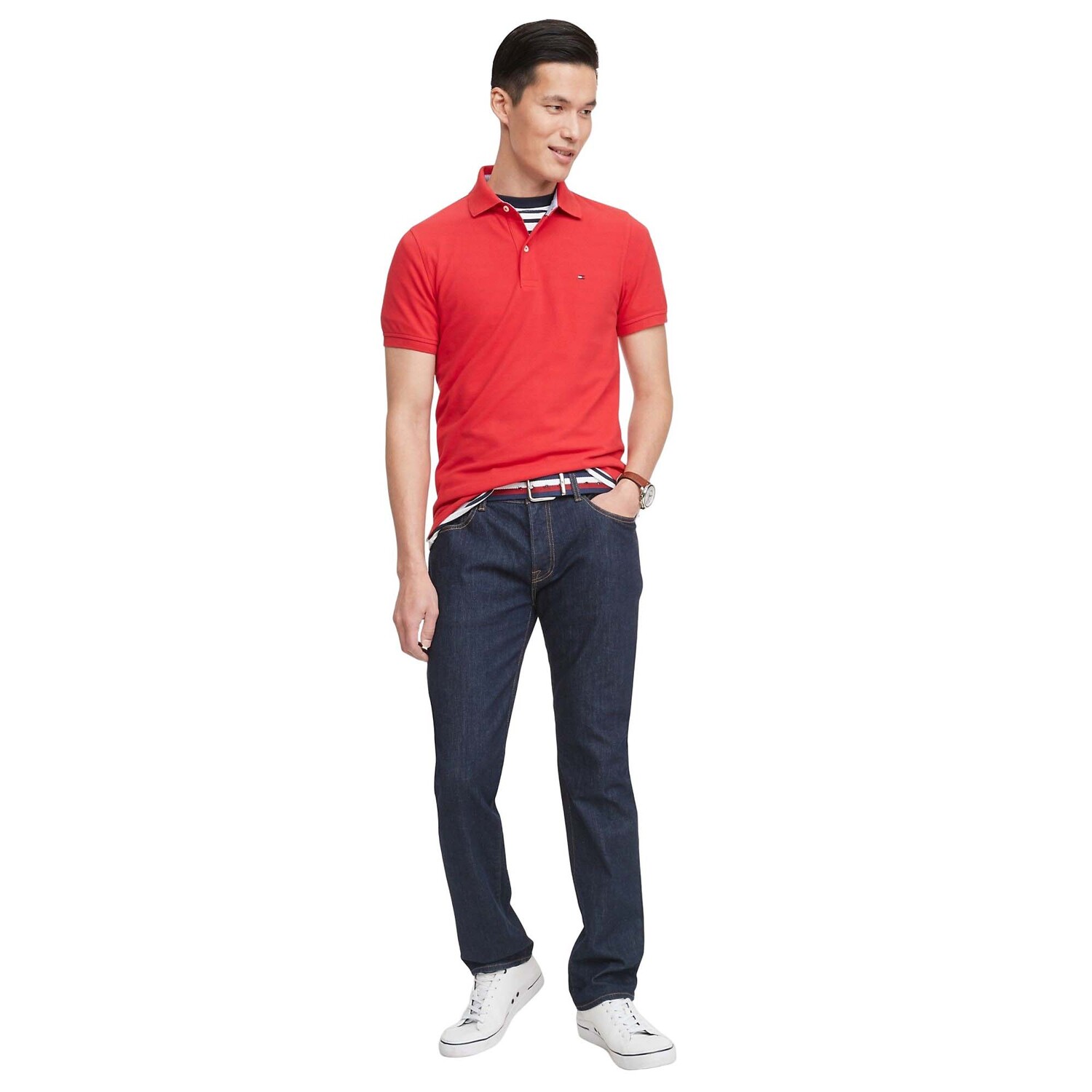

Поло Tommy Hilfiger Tommy Slim Fit, красный