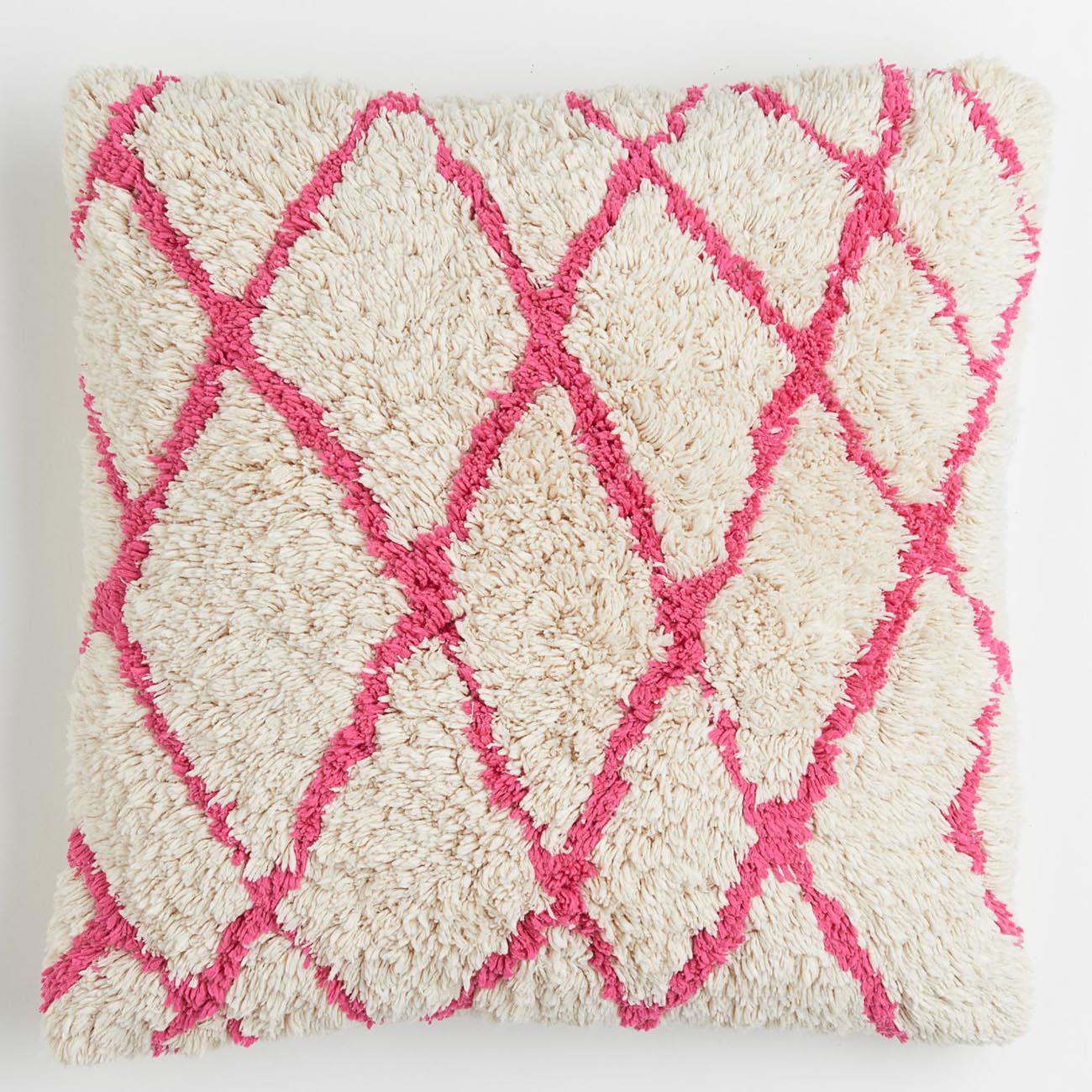 Чехол для подушки H&M Home Tufted, светло-бежевый/розовый