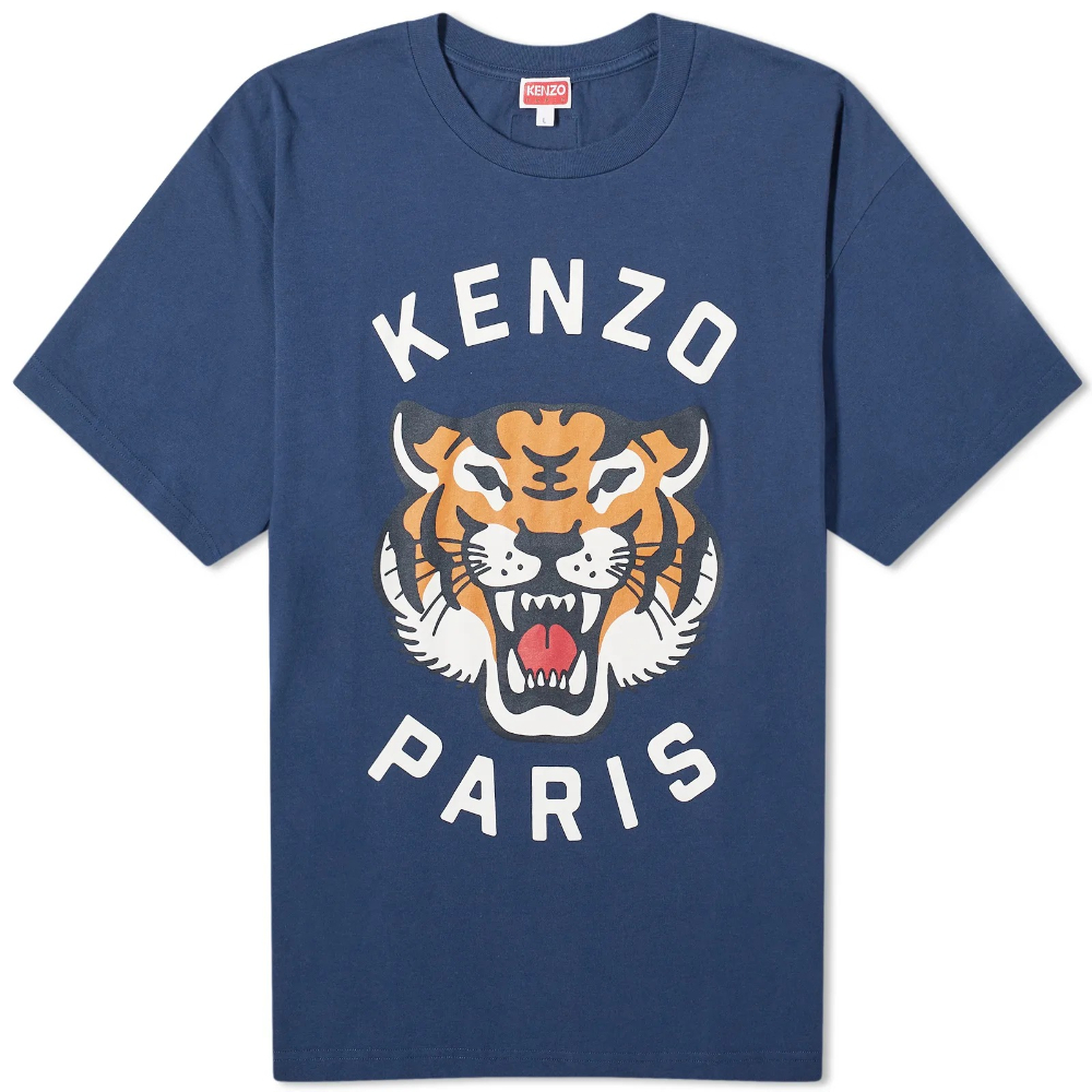 Футболка Kenzo Lucky Tiger Oversized, синий худи kenzo lucky tiger popover темно синий