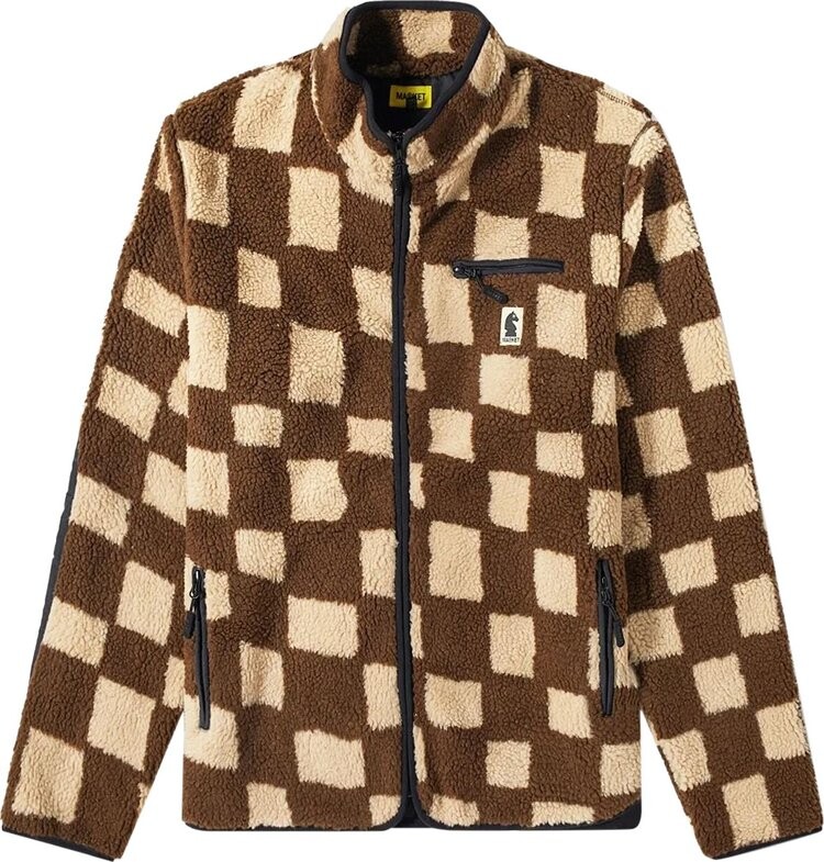 

Куртка Market Chess Club Jacquard Sherpa Jacket 'Brown', коричневый