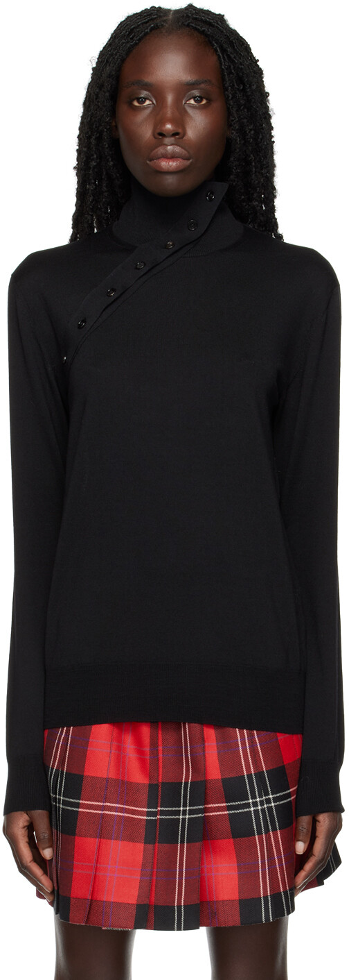

Черная водолазка на пуговицах Jil Sander