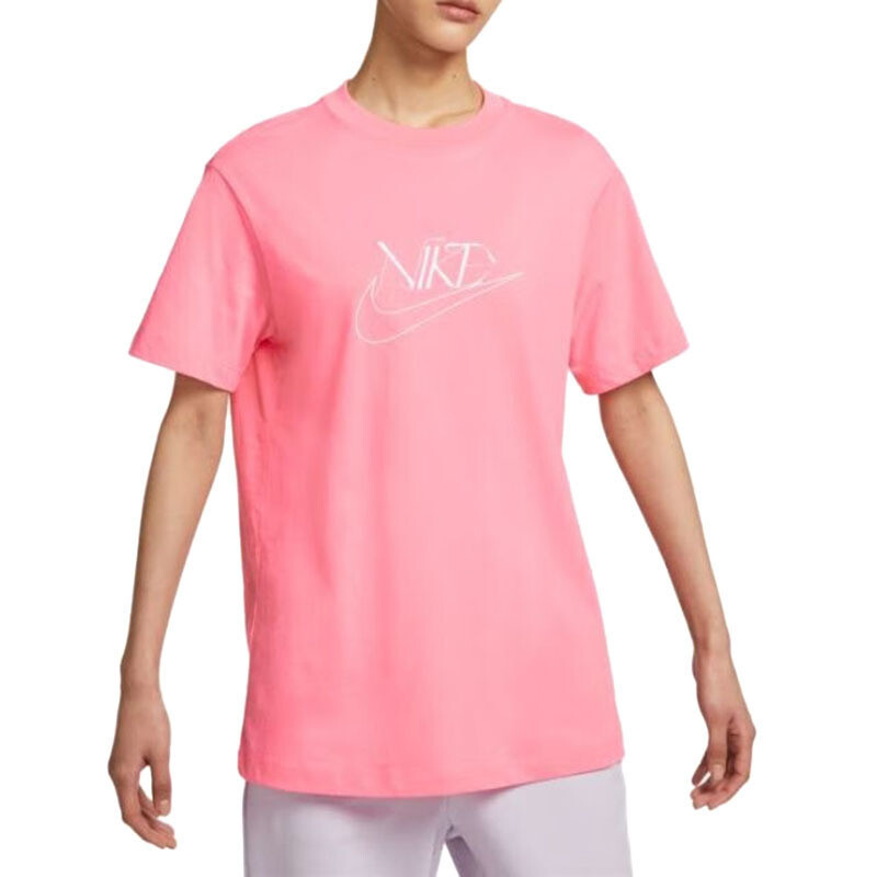 

Футболка Nike Embroidery Printed Round Neck Short Sleeve, розовый