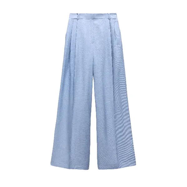 

Брюки Zara Darted Wide-leg, синий
