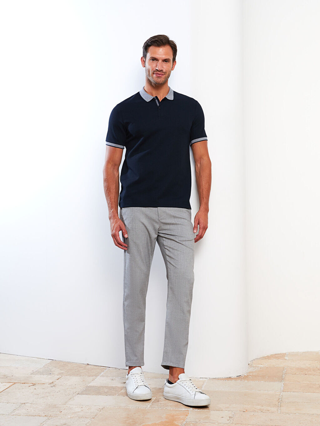 

Текстурированные мужские брюки Slim Fit LCW Vision, Серый