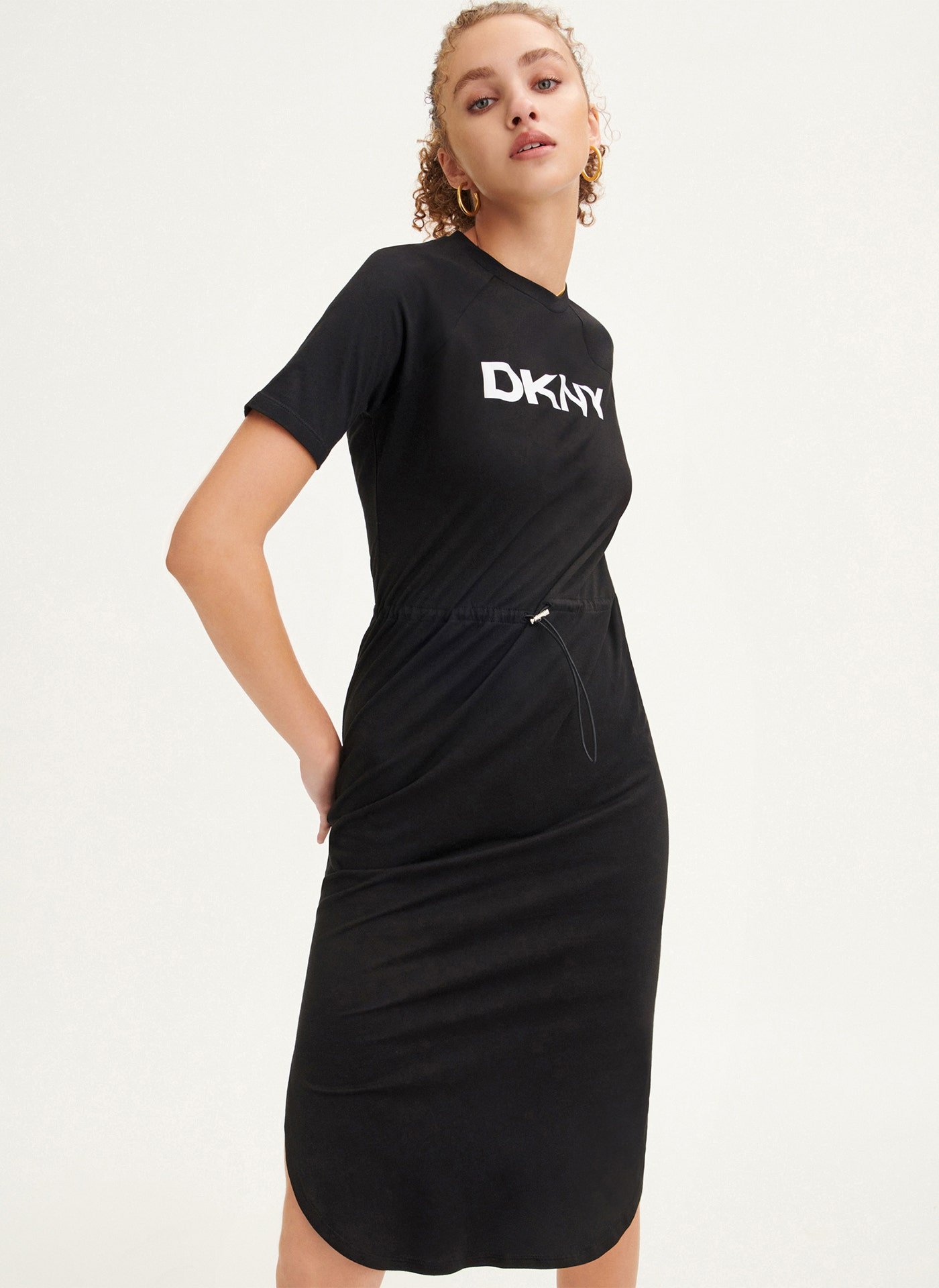 Dkny drawstring discount dress