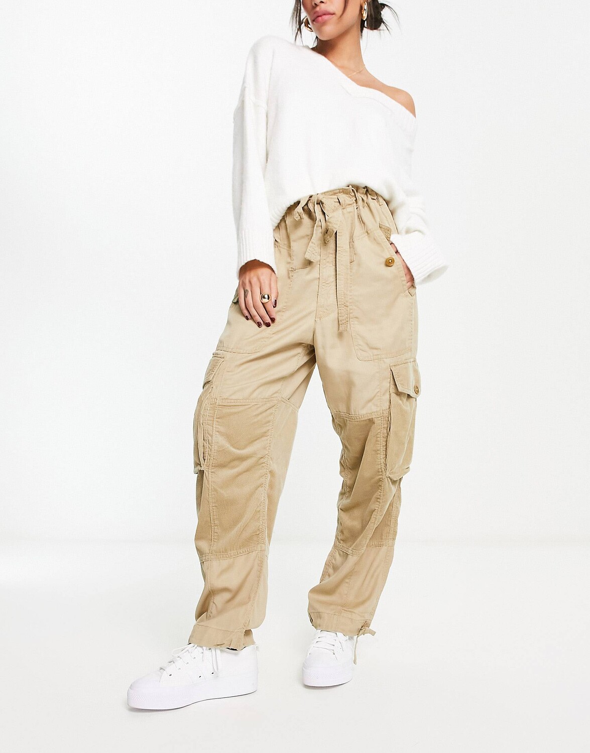 

Эксклюзивные саржевые брюки карго цвета хаки Polo Ralph Lauren x ASOS