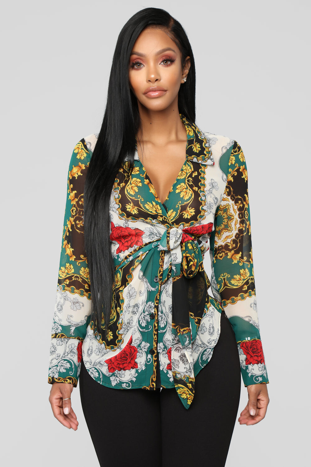 

Блузка Fashion Nova T6145Y033, зеленый