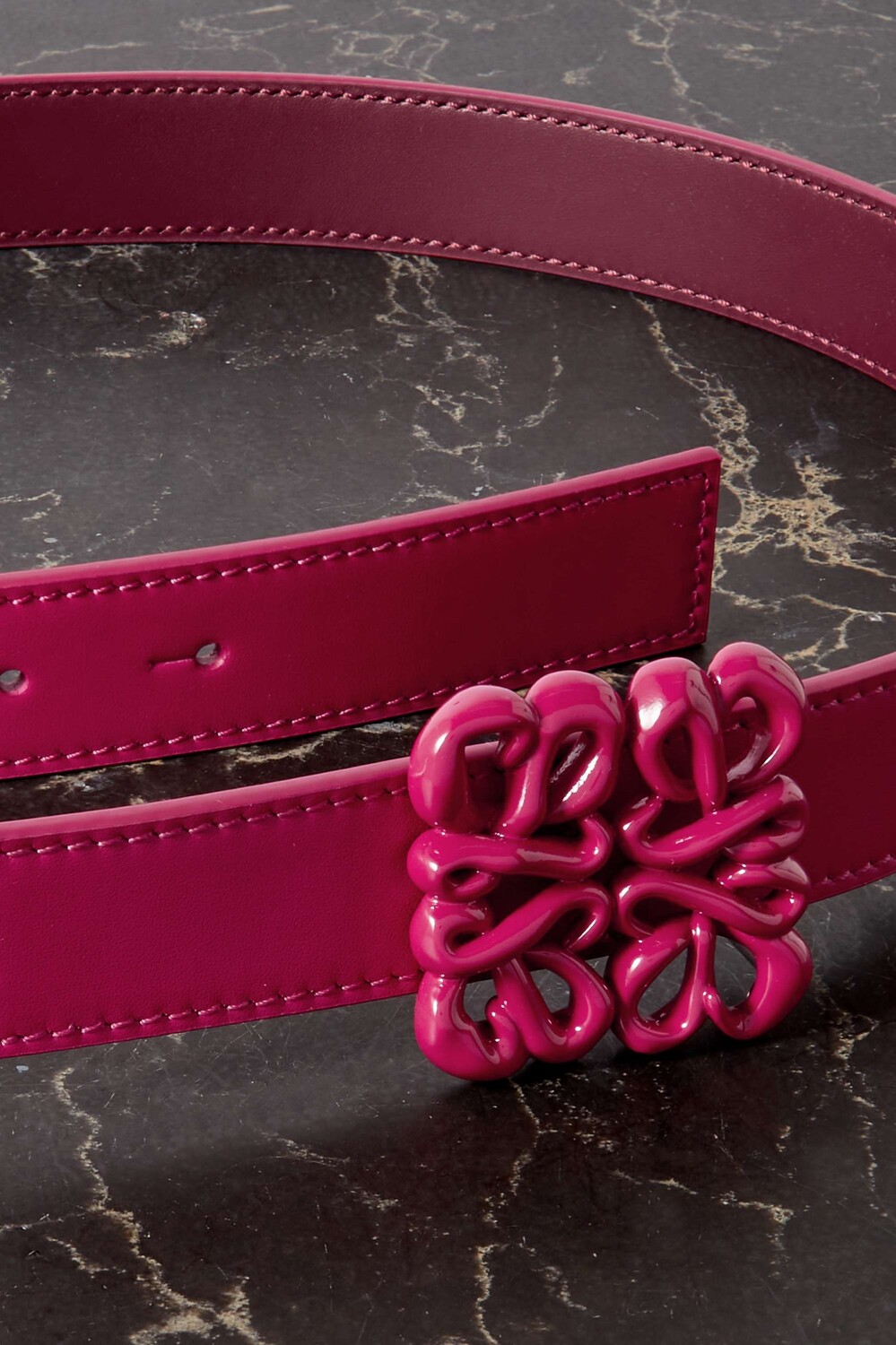 

LOEWE кожаный ремень с анаграммой, розовый