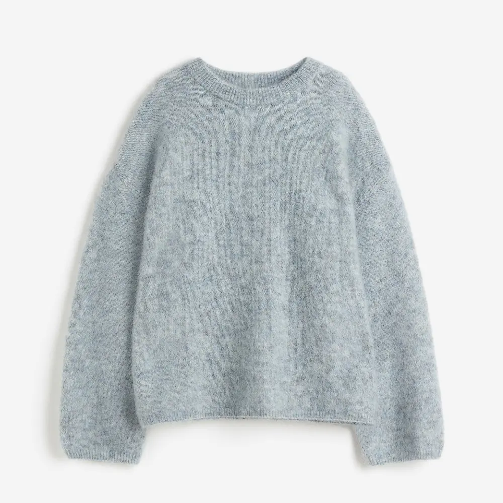 

Свитер H&M Oversized Mohair-blend, голубой, Синий