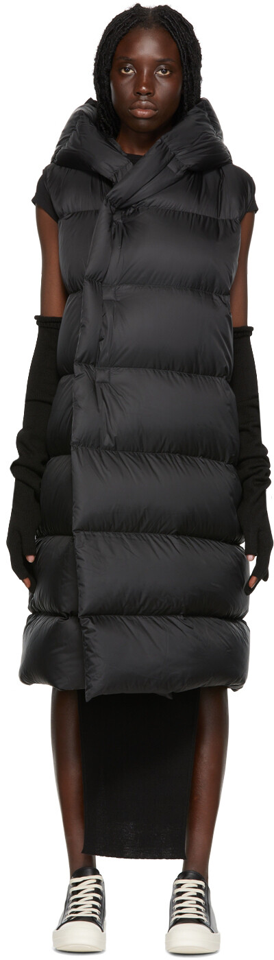 

Черный пуховый жилет Rick Owens