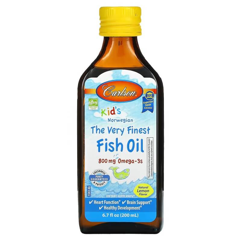 Рыбий жир для детей Carlson 800 мг, 200 мл рыбий жир kid s very finest 800 мг с лимоном 200 мл carlson labs