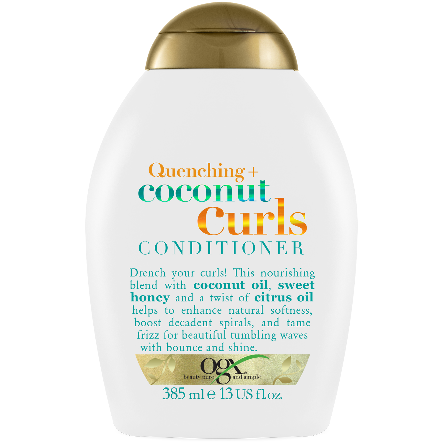 Ogx Quenching+ Coconut Curls увлажняющий кондиционер для кудрявых волос, 385 мл восстанавливающий кондиционер для волос ogx coconut miracle oil 385 мл
