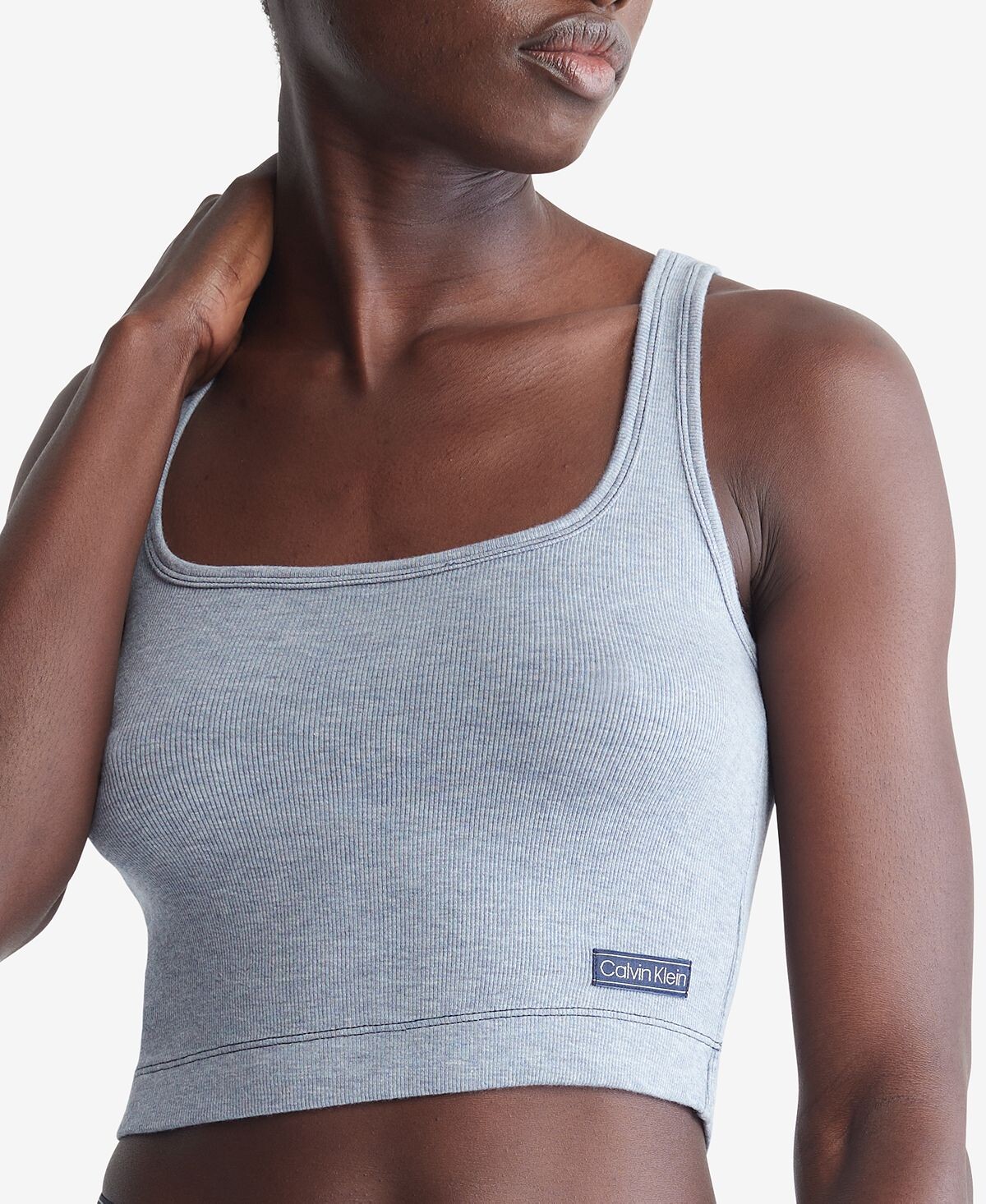 

Укороченная майка pure в рубчик Calvin Klein, мульти