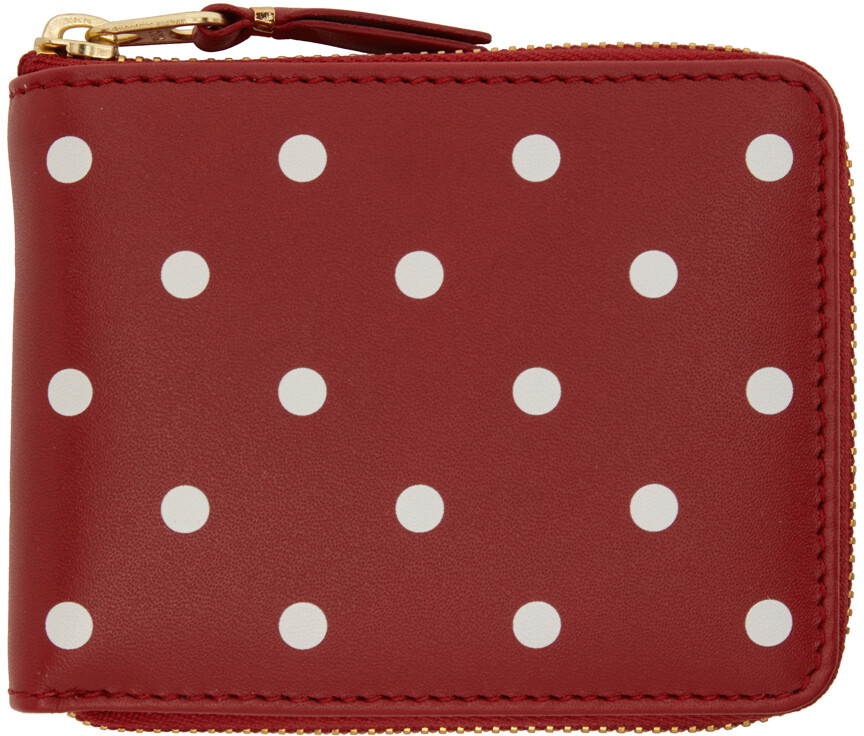 

Бумажник на молнии Red & White Dots Comme des Garçons Wallets
