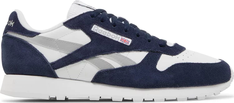 Кроссовки classic leather 'vector navy white' Reebok, синий - фото