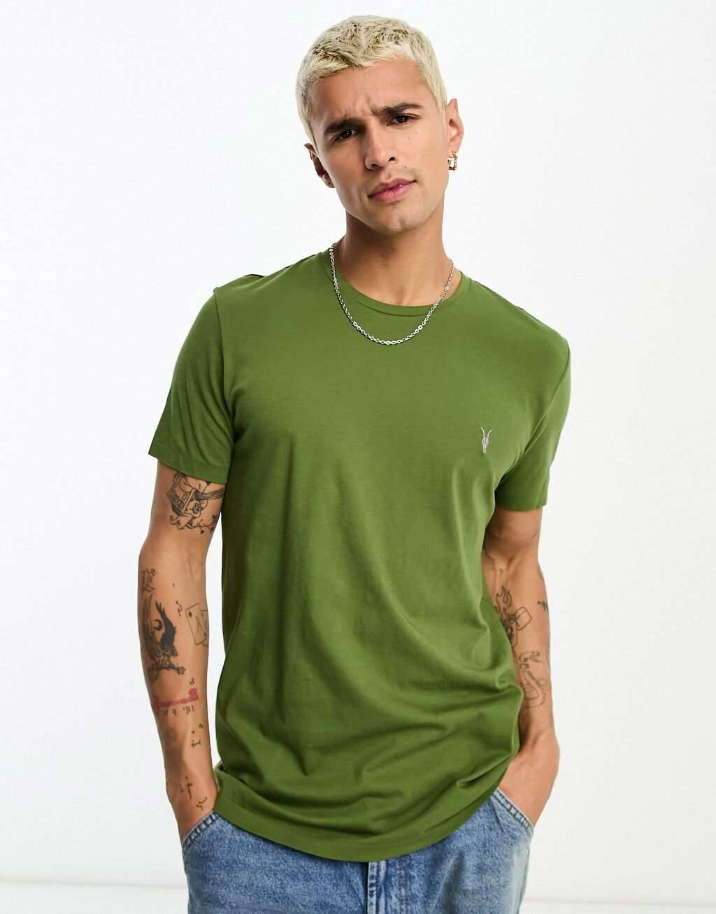 

Зеленая футболка AllSaints Tonic Crew, эксклюзивно для Asos, Зеленый