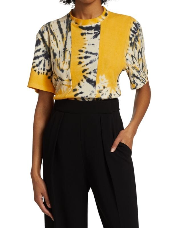 

Футболка Proenza Schouler Panel с вырезом tie dye, желтый