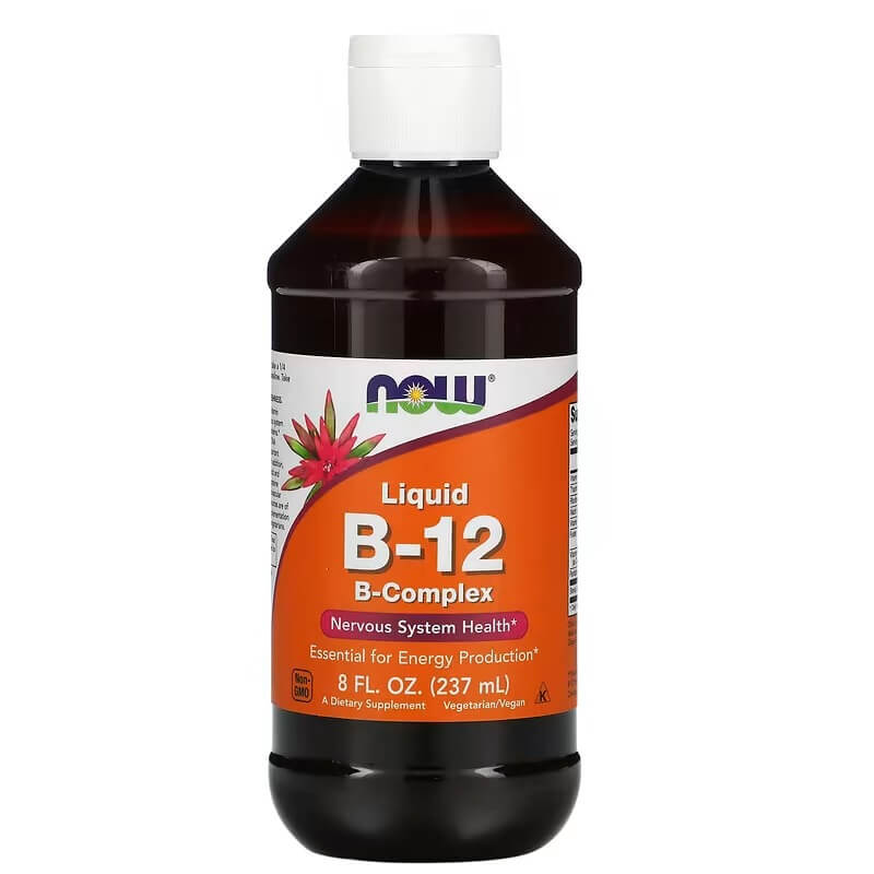 Витамин B-12 жидкий Now Foods, 237 мл now foods solutions очищающий гель витамин с и мед манука 237 мл